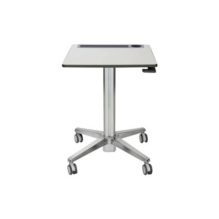 Ergotron LearnFit Tall - Stůl pro práce ve stoje - mobilní - hranatý - bílá - stříbrná základna