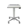 Ergotron LearnFit Tall - Stůl pro práce ve stoje - mobilní - hranatý - bílá - stříbrná základna