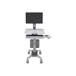 Ergotron WorkFit-C Single LD Sit-Stand Workstation - Vozík - pro LCD displej / PC vybavení - šedá - velikost obrazovky: až do