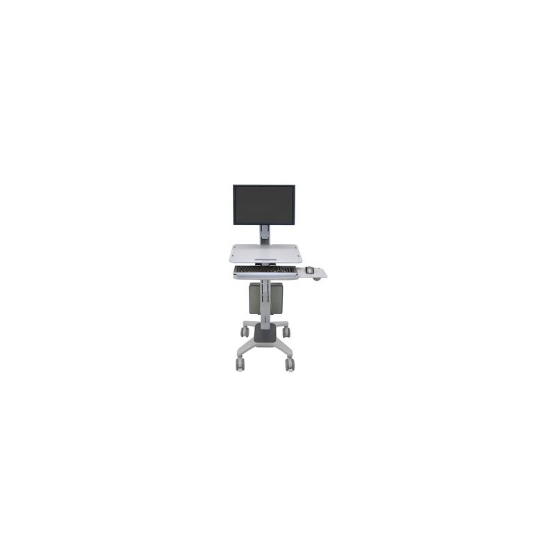 Ergotron WorkFit-C Single LD Sit-Stand Workstation - Vozík - pro LCD displej / PC vybavení - šedá - velikost obrazovky: až do