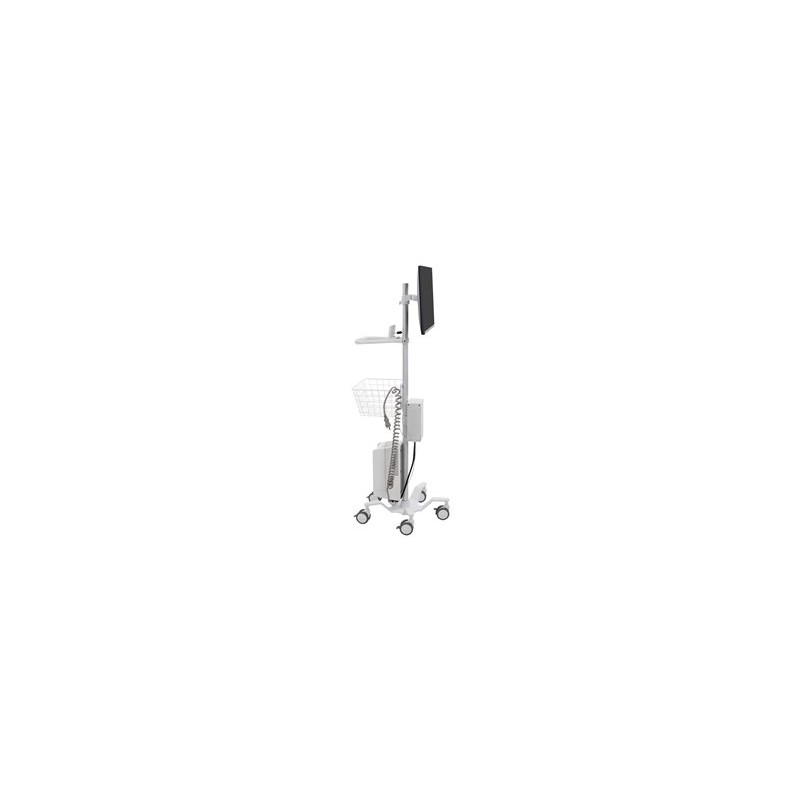 Ergotron StyleView Pole Cart - Vozík - pro LCD displej/tablet - jasně bílá - velikost obrazovky: až 24"