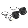 Delock Mini - Reproduktory - pro PC - 2 Watt (celkem) - šedá, černá