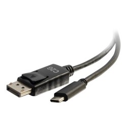 C2G 6ft USB C to DisplayPort Cable - 4K 30Hz - Externí video adaptér - USB-C - DisplayPort - černá