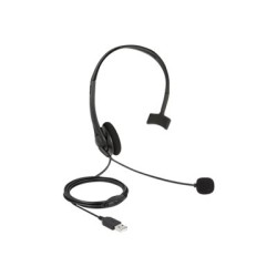 Delock - Náhlavní souprava - náhlavní - kabelové - USB-A - černá 27177