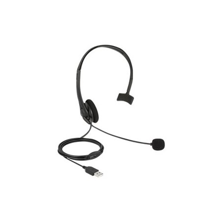 Delock - Náhlavní souprava - náhlavní - kabelové - USB-A - černá 27177