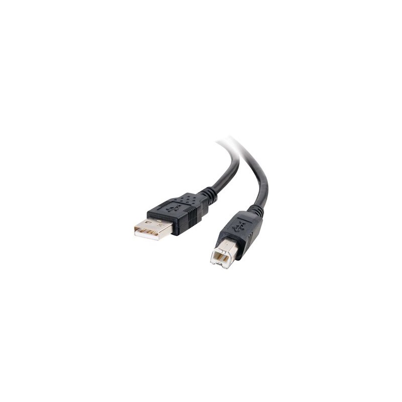 C2G 6.6ft USB A to USB B Cable - USB A to B Cable - USB 2.0 - Black - M/M - Kabel USB - USB (M) do USB typ B (M) - USB 2.0 - 2
