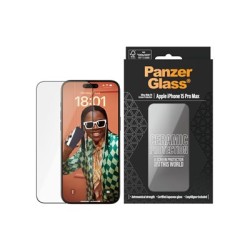PanzerGlass Ceramic Protection - Ochrana obrazovky pro mobilní telefon - ultraširoký strih s EasyAligner - sklo - barva rámu