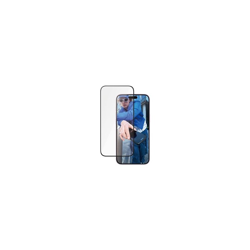 PanzerGlass - Ochrana obrazovky pro mobilní telefon - ultra široký tvar - sklo - barva rámu černá - pro Apple iPhone 15 Plus