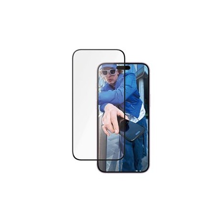 PanzerGlass - Ochrana obrazovky pro mobilní telefon - ultra široký tvar - sklo - barva rámu černá - pro Apple iPhone 15 Plus