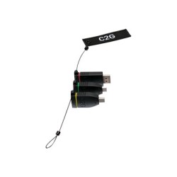 C2G Universal Adapter Ring with Color Coded Connectors - Sada adaptéru pro video / audio - černá - podporuje 4K