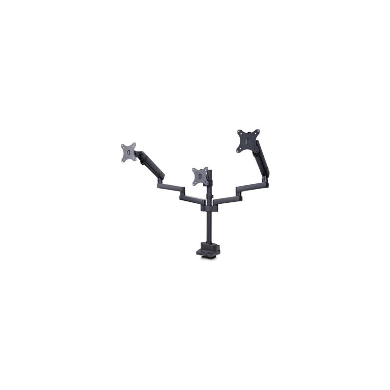 StarTech.com Triple Monitor Desk Mount For Up To Three 27in Screens, VESA 75x75/100x100, Tool-Less Arm Adjustments