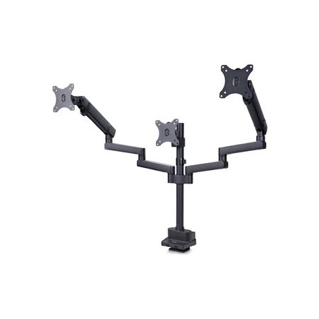 StarTech.com Triple Monitor Desk Mount For Up To Three 27in Screens, VESA 75x75/100x100, Tool-Less Arm Adjustments