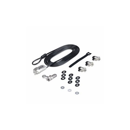 StarTech.com Laptop/Desktop & Peripheral Lock Kit, 9.8ft (3m) Cable - Sada zámků pro pracovní stanici - proti krádeži - černá a