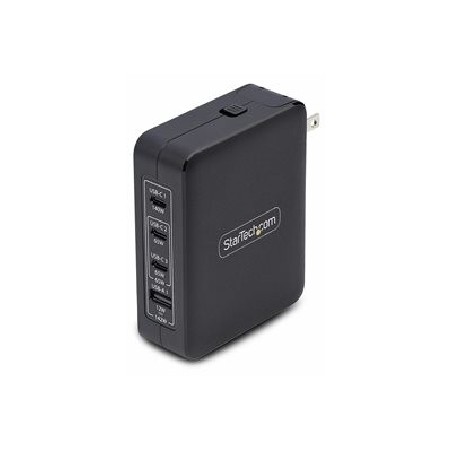 StarTech.com 140W USB-C Wall Charger, USB-C/USB-A, PD GaN Power Adapter - Síťový adaptér - technologie GaN - 140 Watt - 5 A