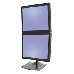 Ergotron DS100 - Montážní sada (tyč 28", základna, 2 čepy, 2 adaptéry VESA) - nízký profil - pro 2 LCD displeje - ocel, hliník