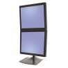 Ergotron DS100 - Montážní sada (tyč 28", základna, 2 čepy, 2 adaptéry VESA) - nízký profil - pro 2 LCD displeje - ocel, hliník
