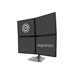 Ergotron DS100 Quad-Monitor Desk Stand - Stojan - pro 4 LCD displeje - hliník, ocel - černá - velikost obrazovky: až 24" - na