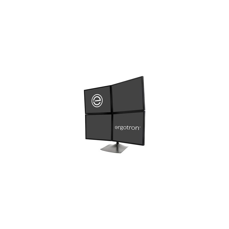 Ergotron DS100 Quad-Monitor Desk Stand - Stojan - pro 4 LCD displeje - hliník, ocel - černá - velikost obrazovky: až 24" - na