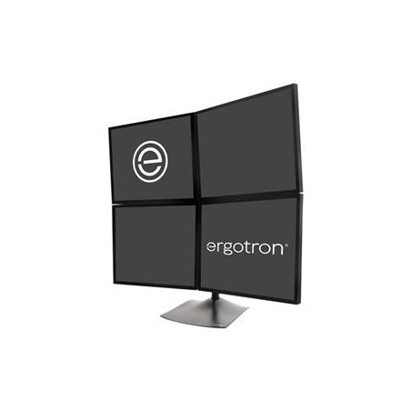 Ergotron DS100 Quad-Monitor Desk Stand - Stojan - pro 4 LCD displeje - hliník, ocel - černá - velikost obrazovky: až 24" - na