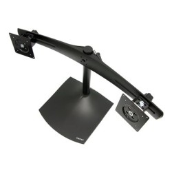 Ergotron DS100 - Stojan - horizontální - pro 2 LCD displeje - hliník, ocel - černá - velikost obrazovky: až 24" - na stůl