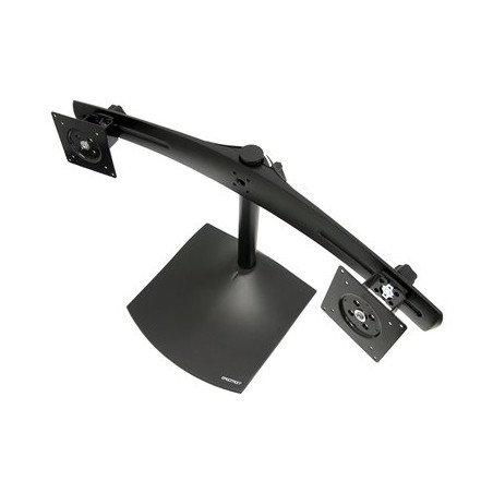 Ergotron DS100 - Stojan - horizontální - pro 2 LCD displeje - hliník, ocel - černá - velikost obrazovky: až 24" - na stůl