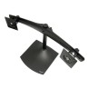 Ergotron DS100 - Stojan - horizontální - pro 2 LCD displeje - hliník, ocel - černá - velikost obrazovky: až 24" - na stůl