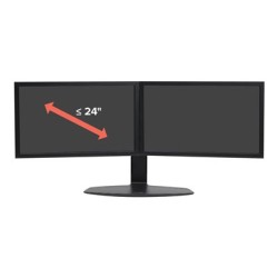 Ergotron Neo-Flex - Stojan - pro 2 LCD displeje - černá - velikost obrazovky: až 24" - na stůl