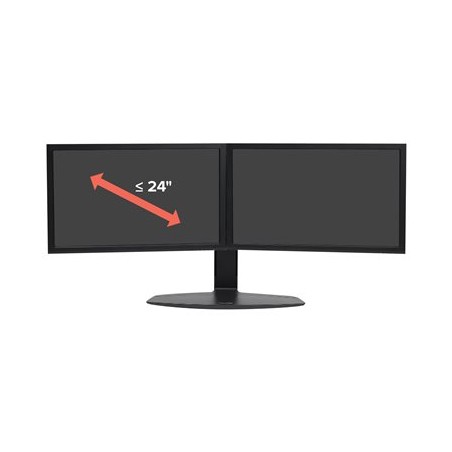 Ergotron Neo-Flex - Stojan - pro 2 LCD displeje - černá - velikost obrazovky: až 24" - na stůl
