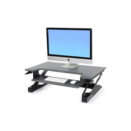Ergotron WorkFit-T Medium - Nástavec na stůl - tmavě šedá - černá základna - černá, šedá