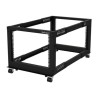 StarTech.com 8U 19" Open Frame Server Rack, 4 Post Adjustable Depth 23-41" Mobile, Free Standing Rolling Network/Computer