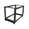 StarTech.com 12U 19" Open Frame Server Rack, 4 Post Adjustable Depth 23-41" Mobile, Free Standing Rolling Network/Computer