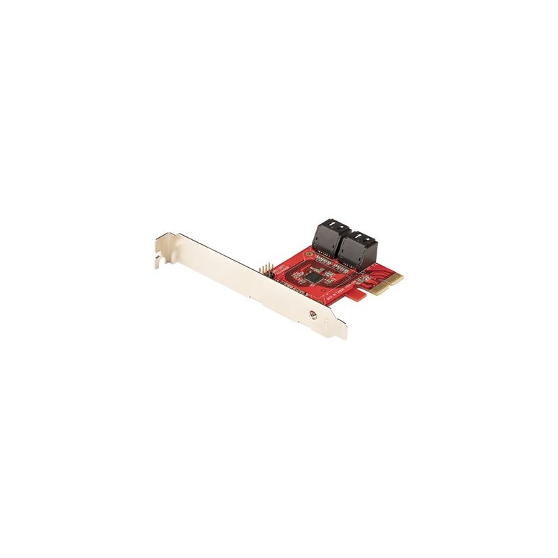 StarTech.com SATA PCIe Card, 4 Port PCIe SATA Expansion card, 6Gbps SATA Card, Low/Full Profile, SATA Stacked Connectors