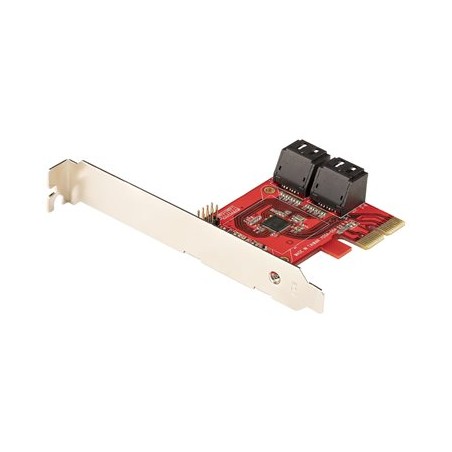 StarTech.com SATA PCIe Card, 4 Port PCIe SATA Expansion card, 6Gbps SATA Card, Low/Full Profile, SATA Stacked Connectors