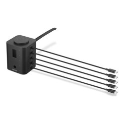 Lenovo Smart Charger - Dobíjecí stanice - 19 Watt - 1 A - 5 výstupní konektory (USB-C) - černá - celý svět