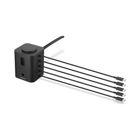 Lenovo Smart Charger - Dobíjecí stanice - 19 Watt - 1 A - 5 výstupní konektory (USB-C) - černá - celý svět