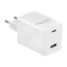 Delock - Síťový adaptér - 48 Watt - 3 A - Fast Charge, PD 3.0 - 2 výstupní konektory (USB, 24 pin USB-C) - bílá