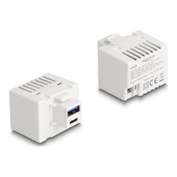 Delock - Sítový adaptér - 20 Watt - 3 A - PD - 2 výstupní konektory (USB typ A, 24 pin USB-C) - bílá
