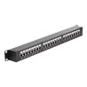 Delock - Patch panel with couplers - CAT 6 - STP - RJ-45 X 24 - černá - 1U - 19"