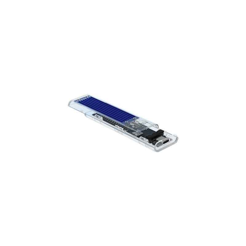 Delock External Enclosure for M.2 NVME PCIe SSD with USB Type-C female transparent - Kryt úložiště - M.2 NVMe Card - USB-C