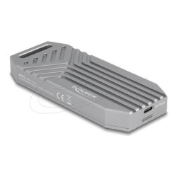 Delock - Kryt úložište - 40 Gbps, bez nástroju - M.2 - M.2 NVMe Card / PCIe (NVMe) - USB-C - šedá