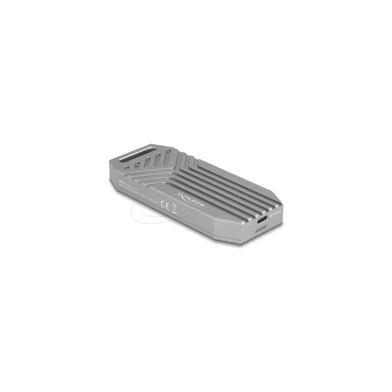 Delock - Kryt úložište - 40 Gbps, bez nástroju - M.2 - M.2 NVMe Card / PCIe (NVMe) - USB-C - šedá