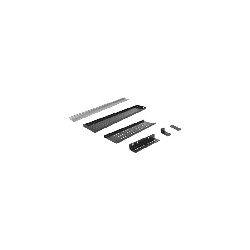 19 DIN Rail Bracket 4U black, 19 DIN Rail Bracket 4U black