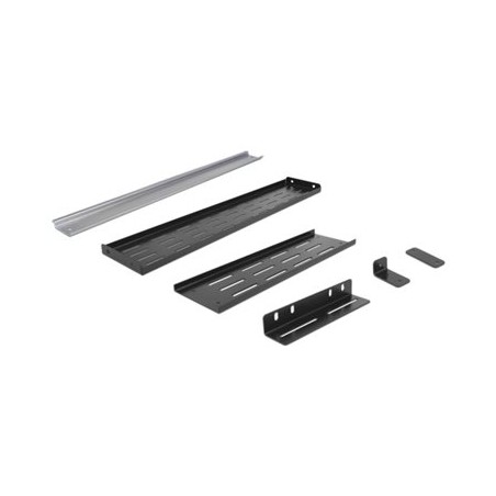 19 DIN Rail Bracket 4U black, 19 DIN Rail Bracket 4U black