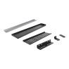 19 DIN Rail Bracket 4U black, 19 DIN Rail Bracket 4U black