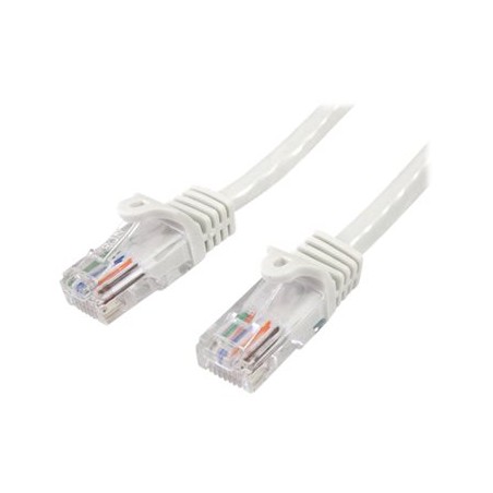 StarTech.com 1m White Cat5e / Cat 5 Snagless Patch Cable - Patch kabel - RJ-45 (M) do RJ-45 (M) - 1 m - UTP - CAT 5e