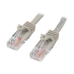 StarTech.com 15m Gray Cat5e / Cat 5 Snagless Patch Cable - Patch kabel - RJ-45 (M) do RJ-45 (M) - 15 m - UTP - CAT 5e