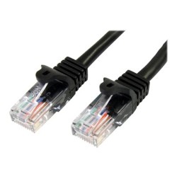 StarTech.com 1m Black Cat5e / Cat 5 Snagless Patch Cable - Patch kabel - RJ-45 (M) do RJ-45 (M) - 1 m - UTP - CAT 5e