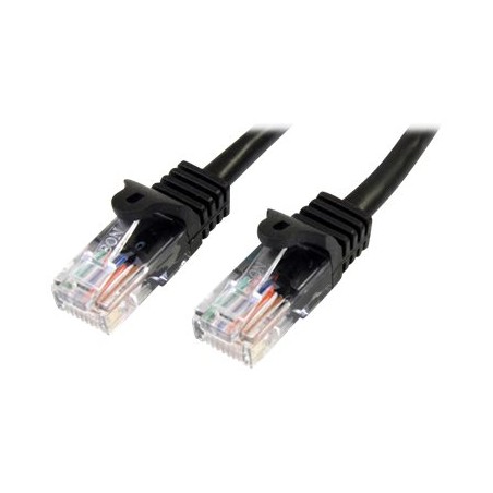 StarTech.com 2m Black Cat5e / Cat 5 Snagless Patch Cable - Patch kabel - RJ-45 (M) do RJ-45 (M) - 2 m - UTP - CAT 5e
