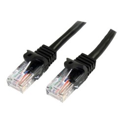 StarTech.com 3m Black Cat5e / Cat 5 Snagless Patch Cable - Patch kabel - RJ-45 (M) do RJ-45 (M) - 3 m - UTP - CAT 5e
