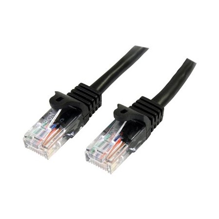 StarTech.com 3m Black Cat5e / Cat 5 Snagless Patch Cable - Patch kabel - RJ-45 (M) do RJ-45 (M) - 3 m - UTP - CAT 5e